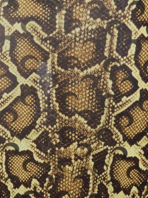 Marine Serre snake-print asymmetric dress - Brown