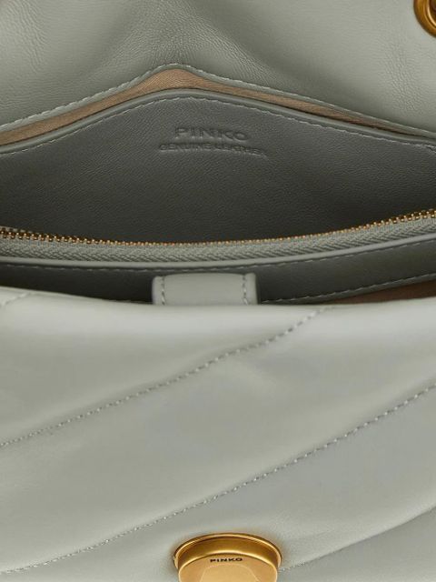 PINKO mini quilted love birds crossbody bag - Grey