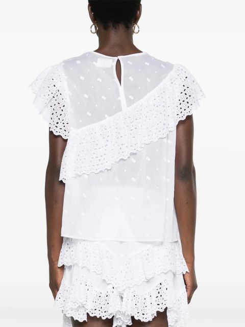 MARANT ÉTOILE Sorani broderie-anglaise blouse - White