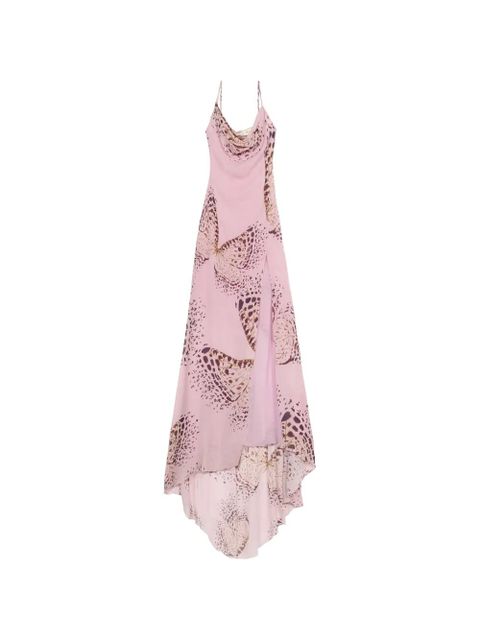Blumarine butterfly-print maxi dress - Pink - zdjęcie produktu nr 1