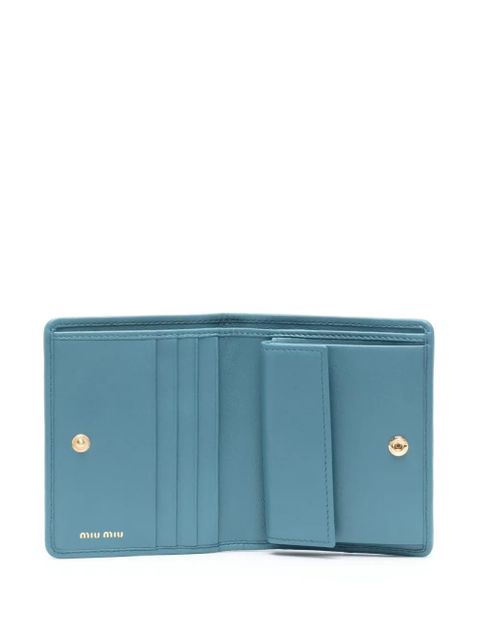 Miu Miu matelassé bi-fold leather wallet - Blue