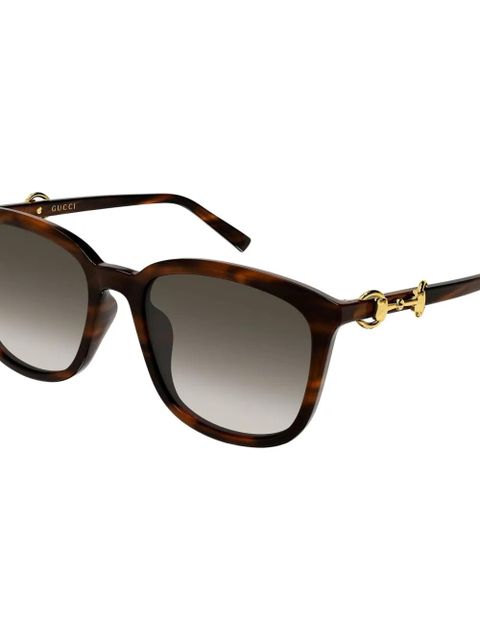 Gucci Eyewear horsebit-detail sunglasses - Brown - zdjęcie produktu nr 2