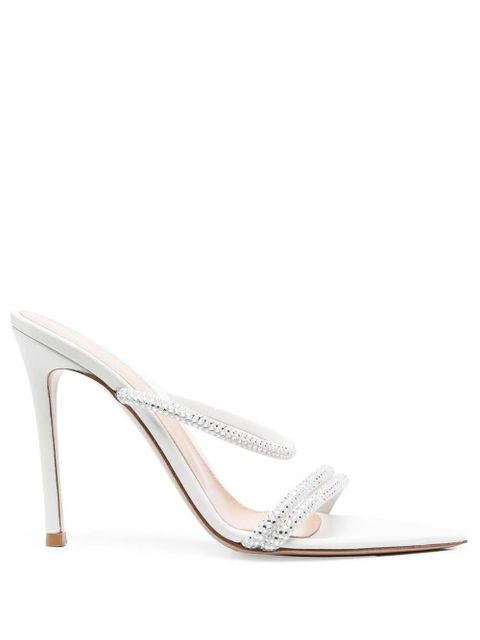 Gianvito Rossi Cannes 105mm suede sandals - White - zdjęcie produktu nr 1