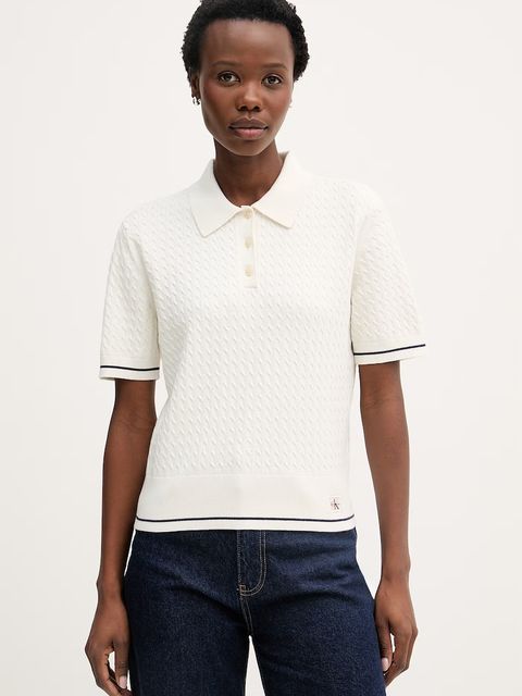 Calvin Klein Jeans polo swetrowe damskie - zdjęcie produktu nr 2