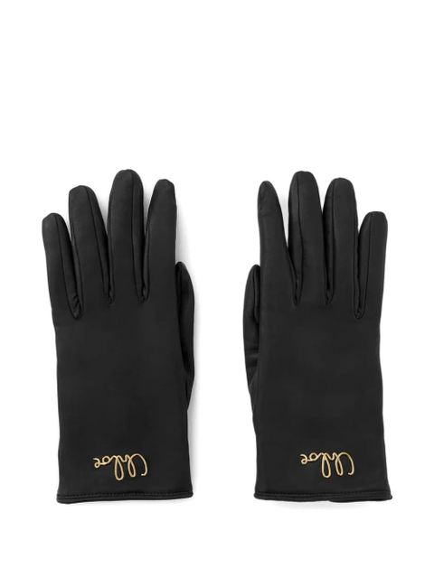 Chloé Iconic logo lambskin gloves - Black - zdjęcie produktu nr 1