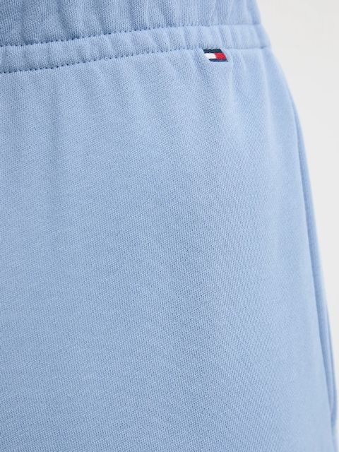 Tommy Hilfiger spodnie dresowe bawełniane damskie kolor niebieski z aplikacją WW0WW48784