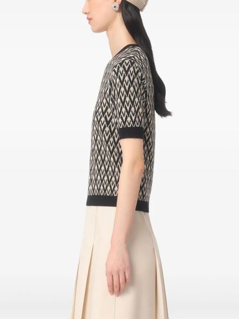 Valentino Garavani geometric-pattern T-shirt - Neutrals