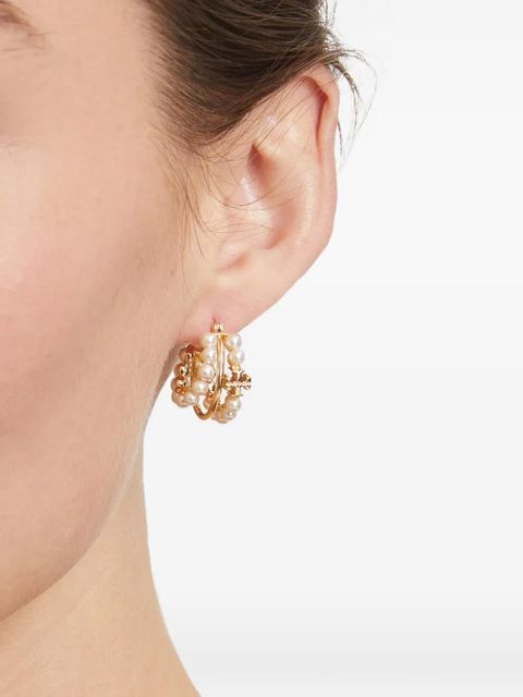 Tory Burch Moondance multi hoop pearl earring - Gold - zdjęcie produktu nr 2