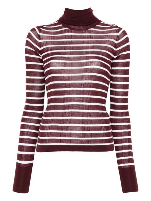 Alysi striped turtleneck top - Brown - zdjęcie produktu nr 1