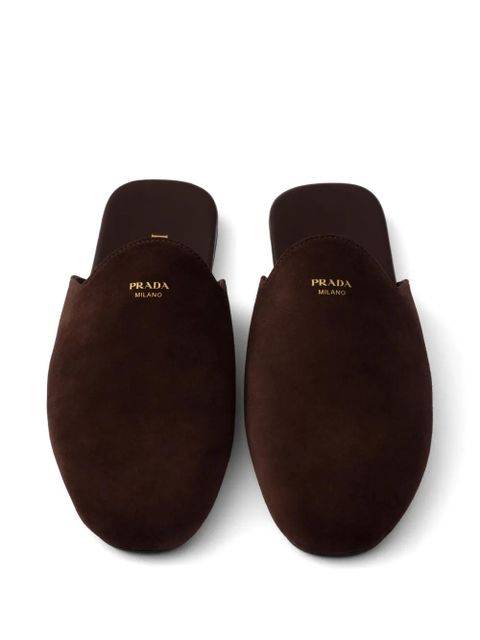 Prada suede slippers - Brown