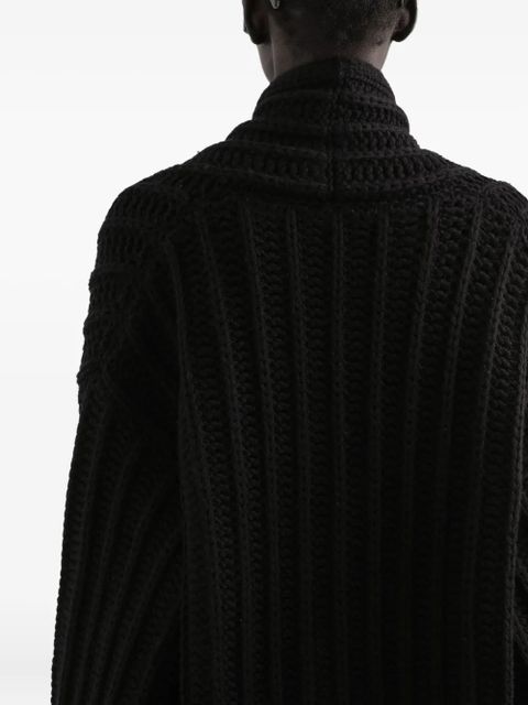 Dolce & Gabbana ribbed-knit long-sleeve cardigan - Black