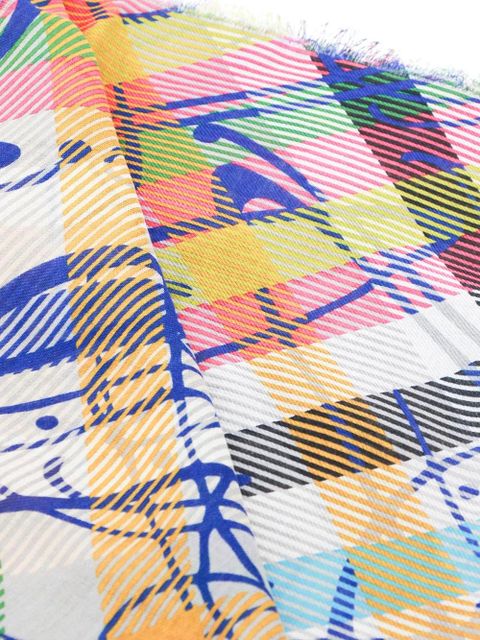 Vivienne Westwood plaid-print scarf - Blue - zdjęcie produktu nr 2