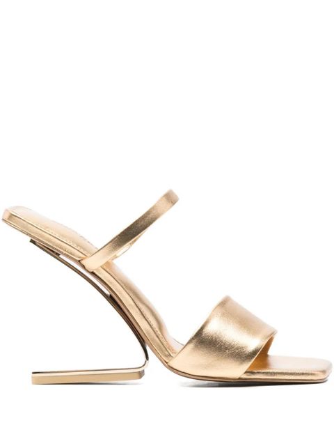 Cult Gaia 80mm leather heeled sandals - Gold - zdjęcie produktu nr 1