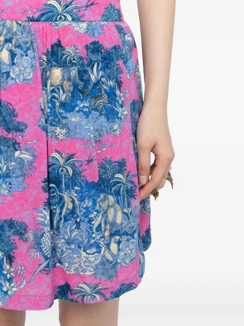 Zadig&Voltaire graphic-print midi skirt - Pink