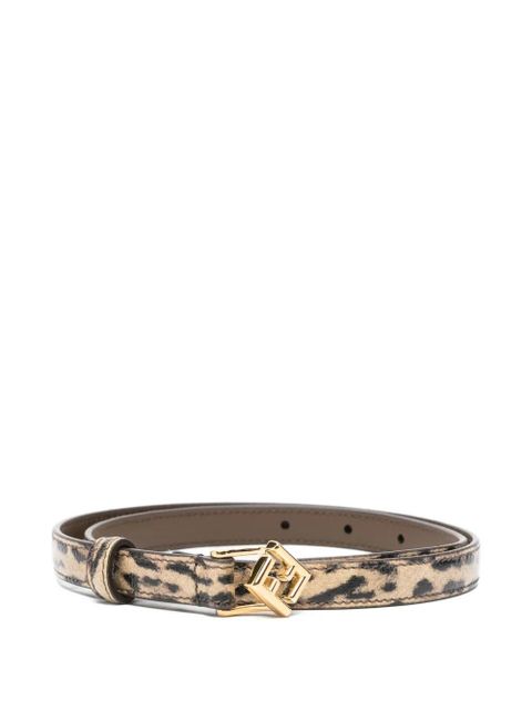 FENDI leopard-print leather belt - Neutrals - zdjęcie produktu nr 1