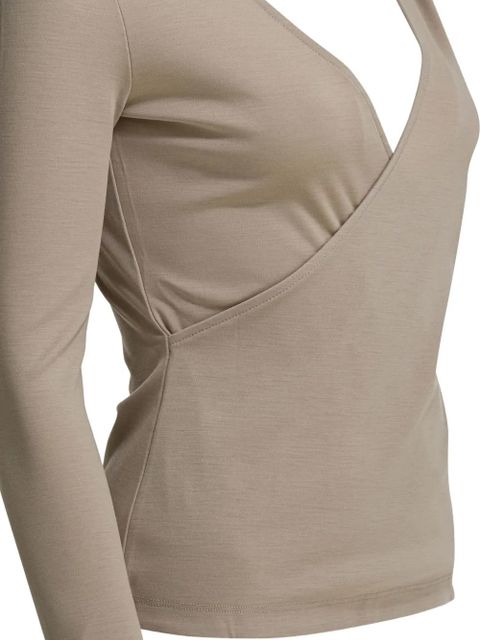Max Mara V-neck wrap sweater - Neutrals