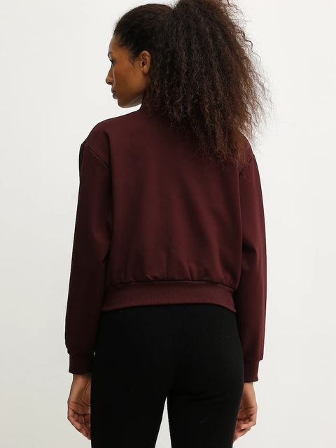 Guess bluza FABIA damska kolor bordowy z aplikacją V5BQ00 KCX22 - zdjęcie produktu nr 2