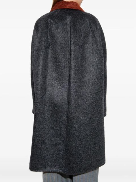 Marni contrasting-trim coat - Grey