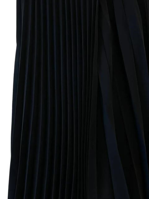 Saint Laurent pleated-construction asymmetric skirt - Black - zdjęcie produktu nr 2