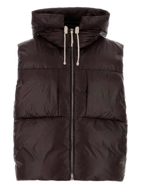 Jil Sander hooded quilted gilet - Brown - zdjęcie produktu nr 1