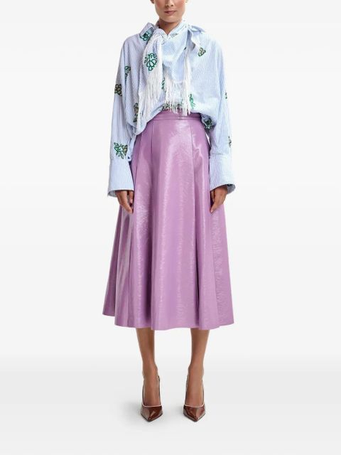 Essentiel Antwerp inverted-pleat A-line midi skirt - Purple - zdjęcie produktu nr 2