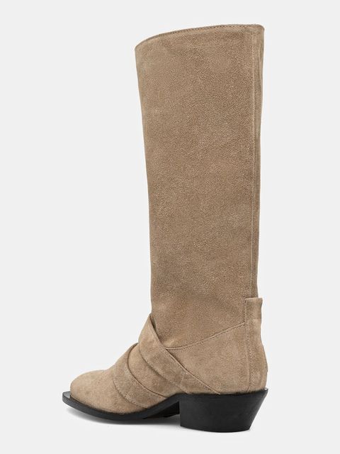 Alohas kozaki zamszowe Ryder damskie kolor beżowy na słupku S100851.01 - zdjęcie produktu nr 2