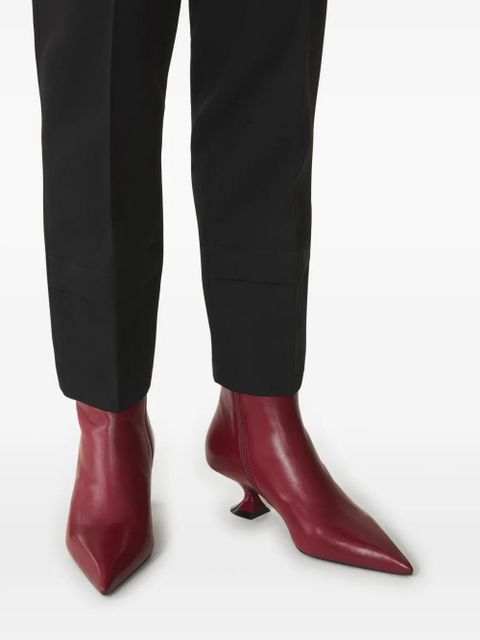 Lanvin pointed-toe sculpted-heel boots - Red