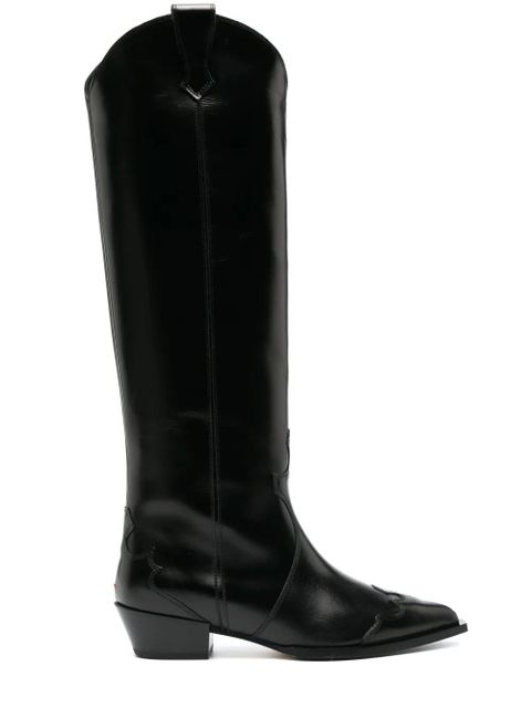 Aeyde 50mm pointed-toe knee boots - Black - zdjęcie produktu nr 1