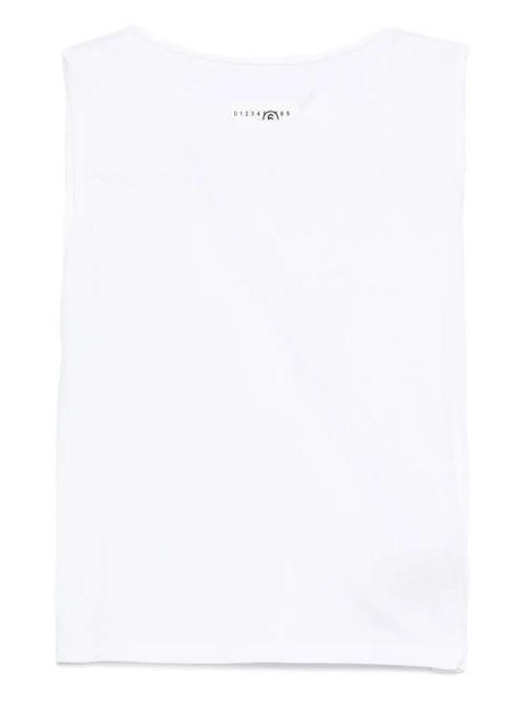 MM6 Maison Margiela sleeveless cotton top - White - zdjęcie produktu nr 1