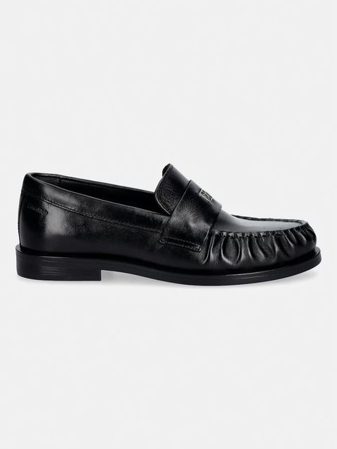 Calvin Klein loafersy damskie skórzane ROUND LOAFER LTH HDW - zdjęcie produktu nr 1