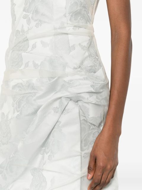 Simone Rocha layered gathered midi dress - Blue