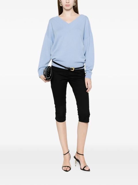 TOM FORD V-neck sweater - Blue - zdjęcie produktu nr 2