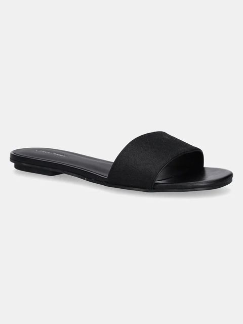 Calvin Klein klapki FLAT SLIDE - JACQ damskie kolor czarny HW0HW02388 - zdjęcie produktu nr 1