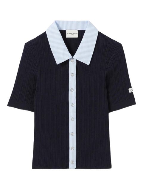 Claudie Pierlot button-fastening shirt - Blue - zdjęcie produktu nr 1