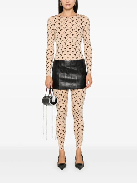 Marine Serre jersey moon jumpsuit - Neutrals