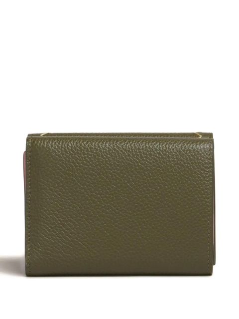 Marni textured leather bi-fold wallet - Green