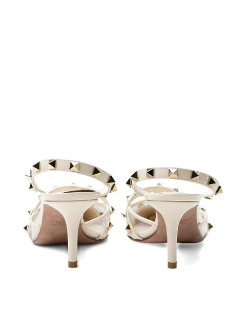 Valentino Garavani studded-embellishment sling-back pumps - White