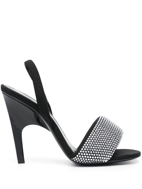 The Attico Rem 105mm crystal-embellished sandals - Black - zdjęcie produktu nr 1