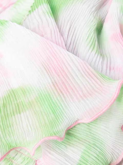 GANNI smocked waist printed midi dress - Pink