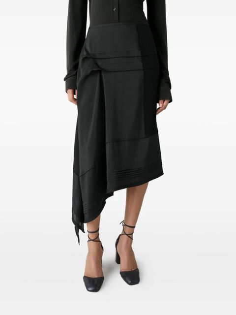 LEMAIRE pleated asymmetric skirt - Grey