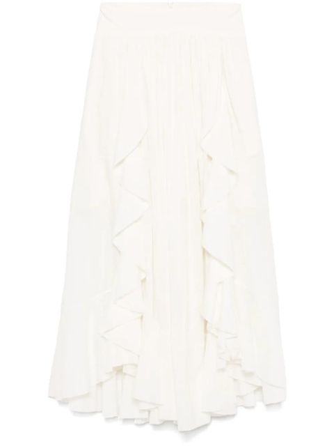 ZIMMERMANN ruffled maxi skirt - White - zdjęcie produktu nr 1