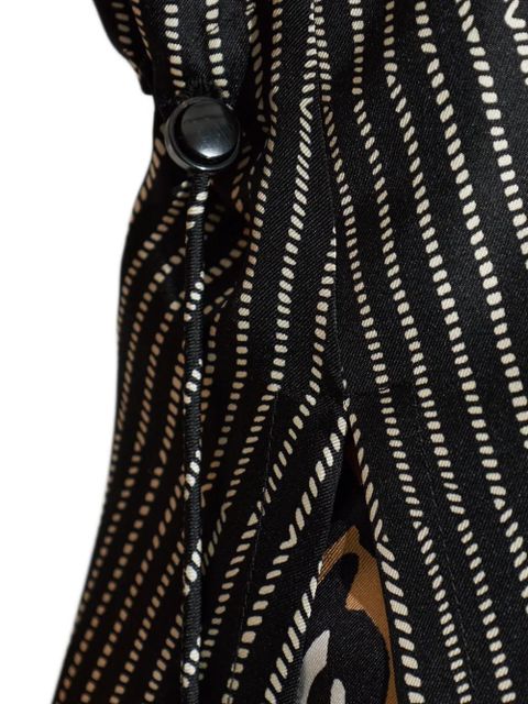 Max Mara striped drawstring top - Black