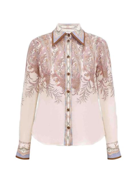 ZIMMERMANN Alchemy paisley-print ramie shirt - Neutrals - zdjęcie produktu nr 1