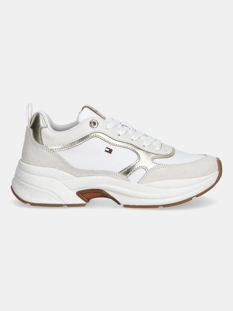 Tommy Hilfiger sneakersy skórzane TH CHUNKY RUNNER METALLIC damskie kolor beżowy FW0FW09204 - zdjęcie produktu nr 2
