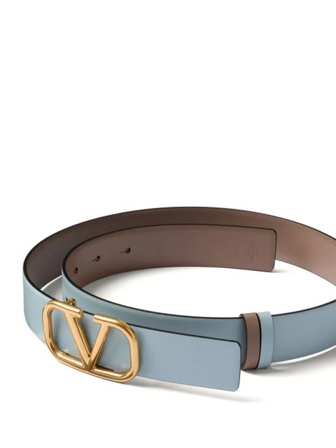 Valentino Garavani VLogo Signature leather belt - Blue