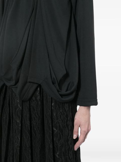 Comme Des Garçons pleated T-shirt - Black