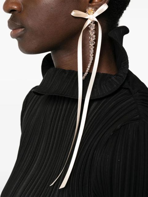 Simone Rocha ribbon bow dangle earrings - Pink - zdjęcie produktu nr 2