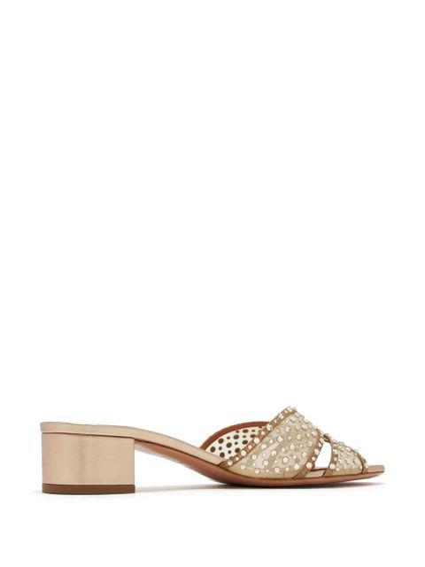 Aquazzura leather mules - Gold