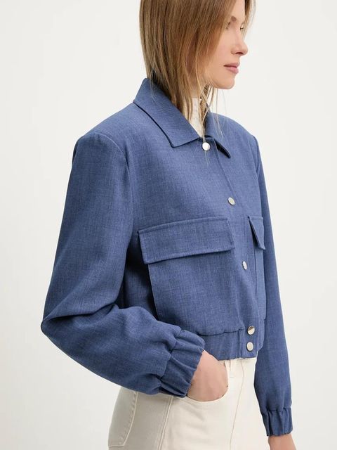 Answear.LAB kurtka kolor niebieski przejściowa