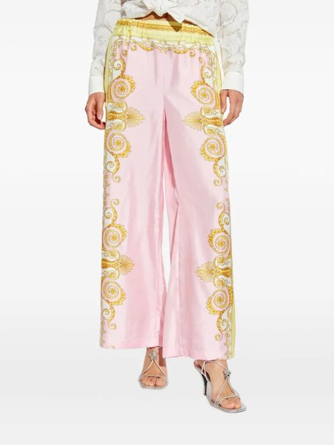 Versace barroco-printed trousers - Pink